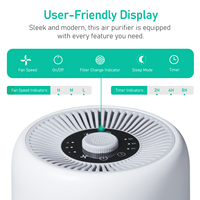 Purificateur d'air portable YARIKI pour bureau, alimenté par USB, avec filtres HEPA et charbon actif, ions négatifs, bruit blanc et aromathérapie pour la maison