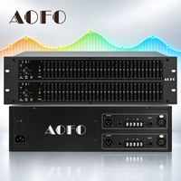 Égaliseur graphique professionnel AOFO 1231 à double canal et 31 bandes avec XLR TRS pour DJ, karaoké et système de sonorisation PA