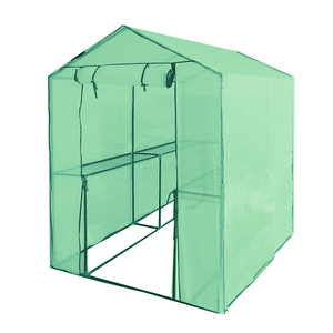 3 Tiers 6 <strong>Shelves</strong> Portable <strong>Outdoor</strong> Plant Greenhouse Greenhouse Mesh with Metal Frame Walk Green House - Product Image 2