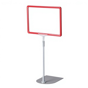Support de table moderne en acier écologique à double tube pour affiches, présentoir pour expositions et publicité, modèle Junyao - Product Image 3