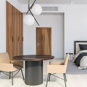 İspanyol tarzı mat fırçalanmış alüminyum/paslanmaz çelik/çinko alaşım Oval kapı kolu kapalı ahşap kapılar için - Product Image 6