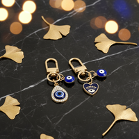 Porte-clés One Piece Blue Eyes Devil's Eye Tassel Brilliant Diamond Style Mousqueton Pendentif Accessoire pour Sacs
