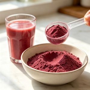 Poudre de canneberge lyophilisée naturelle en vrac, qualité alimentaire, extrait végétal, cueillie en pleine nature pour compléments alimentaires et boissons - Product Image 3