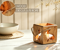 Boîte en bois découpée en forme de lapin Bunny Hop avec ficelle 4x4, décorations de printemps, figurines de Pâques pour la table de la maison