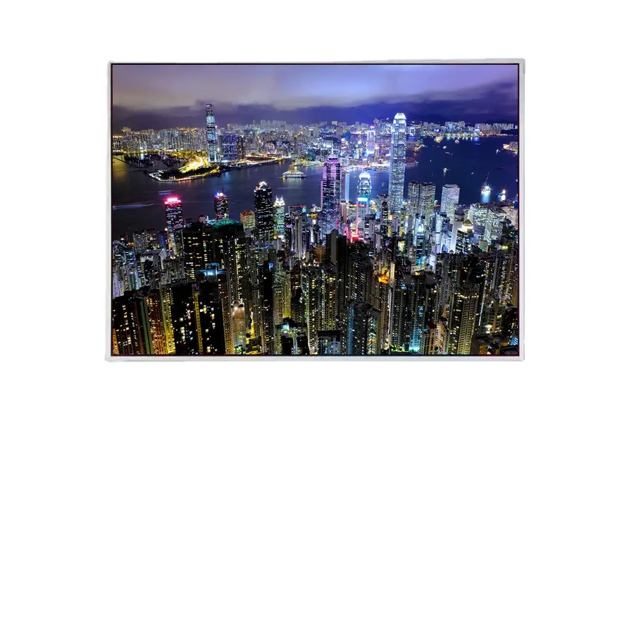 Glowing Horizon LED Canvas Wall Art Picture of City Skyline at Night