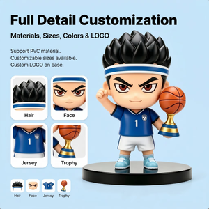 Figura Coleccionable de Personaje de Dibujos Animados Personalizada ODM OEM con Uniforme de <span class=keywords><strong>Campeón</strong></span> de Baloncesto, Venta Directa de Fábrica - Product Image 2