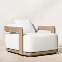 Meubles d'extérieur de luxe, mobilier de patio, ensemble de canapés, canapé en bois moderne pour hôtel, jardin, canapé modulaire pour hôtel, salon en teck d'extérieur