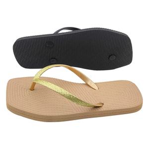 Elegant Glitter Strap Women Sandals Square Toe Flip Flops Non Slip Rope Texture Sole Summer Beach <b>Slippers</b> Custom Logo Factory - Product Image 2