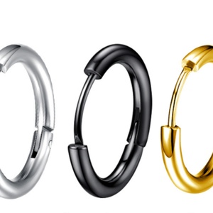 Joyas corporales personalizables de acero inoxidable chapado en oro de 18K, nuevo anillo de nariz y labio con interfaz de pin estilo HipHop, material principal PVD plateado - Product Image 3