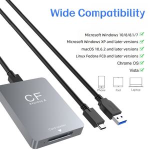 Lecteur de carte <span class=keywords><strong>CFexpress</strong></span> Type A en alliage d'aluminium haute vitesse USB-C 10 Gbit/s, adaptateur de lecteur/graveur de carte mémoire - Product Image 2