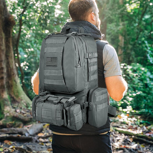 Sac à dos tactique modulaire 3 en 1 de grande capacité 50L, système Molle, imperméable, pour la randonnée, le camping et le trekking - Product Image 4