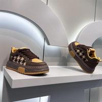 Chaussures décontractées d'été pour hommes, motif géométrique ethnique, à lacets, semelle épaisse, baskets plateforme respirantes pour la marche quotidienne