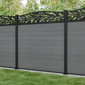 Fai da te casa wpc recinzione composita WPC recinzione in legno composito impermeabile resistente ai raggi UV giardino esterno pannelli di recinzione in legno