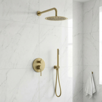 Robinet de douche pour baignoire monotrou élégant en nickel brossé avec cartouche céramique, anti-goutte et anti-fuite pour salle de bain