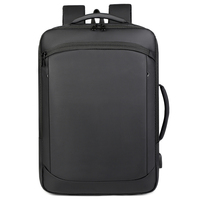Mochila antirrobo para ordenador portátil de 15,6 pulgadas, puerto de carga USB, impermeable, delgada, para viajes de negocios, mochila de un día con múltiples compartimentos, bolsa para ordenador para hombre