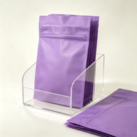 Vente en gros de sacs en mylar violets de 5 x 7 pouces, emballages résistants aux enfants, sacs en mylar avec fermeture éclair