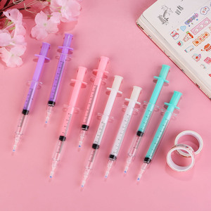 Conception de seringue Signature Gel créatif Soulagement du stress Injection Étudiant Papeterie 0.5Mm Stylo noir - Product Image 4