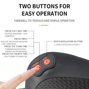 Autocuidado al por mayor masaje almohada de látex precio masajeador de espalda shiatsu vibrador cuello almohada mágica masajeador - Product Image 4