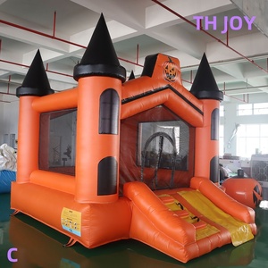 Bateau aérien gratuit à porte, 2025 nouvelle maison gonflable gonflable pour Halloween, château gonflable de citrouille pour les enfants - Product Image 3