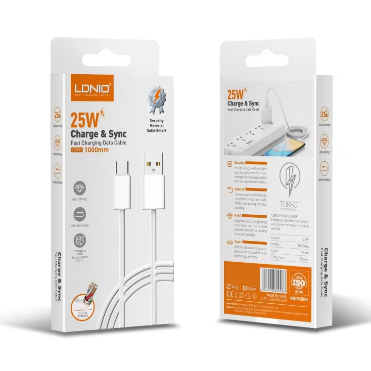 CABLE LDNIO LS891 1M 25W USB-IPH - WHITE