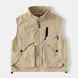 Gilet tendance pour garçons, nouvelle collection printemps-automne 2026, <span class=keywords><strong>veste</strong></span> <span class=keywords><strong>sans</strong></span> <span class=keywords><strong>manches</strong></span> pour grands enfants, vêtements de travail - Product Image 2