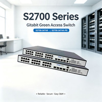 Switch Ethernet Gigabit ODM Apilable para Montaje en Rack, Administrado, Capa 2, 24 Puertos, 4 Uplinks SFP Plus 10G, Acceso a Red de Campus