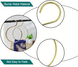 Perchero de Metal dorado y oro rosa para cinturón, gancho colgante para anillo, organizador de armario, accesorios - Product Image 5