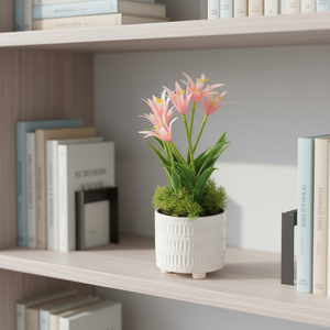 ต้นไม้ประดิษฐ์แบบเลื้อยในกระถาง ใบไม้ร่วงห้อยลงมา ก้านยืดหยุ่น เหมาะสำหรับตกแต่งชั้นวางหนังสือ มุมผนัง แขวนผนัง ตกแต่งบ้าน และกั้นห้อง - Product Image 1