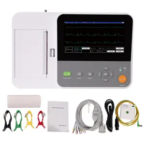 CONTEC-جهاز كهربية القلب, منتج جديد 6 12 قناة من الرصاص جهاز كهربية القلب جراما الرقمية