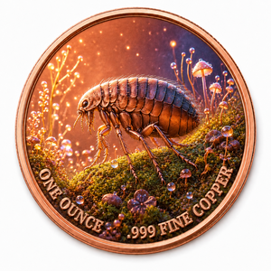 Pièce commémorative OEM en cuivre pur 1 oz, ronde, motif « Frelon dans la goutte de rosée » pour collection - Product Image 2