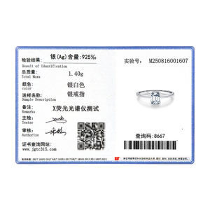 แหวนเพชรโมอิสสีเงินแท้อินเทรนด์925รูปเรขาคณิตพราวสำหรับผู้หญิงเครื่องประดับที่สวยงาม - Product Image 6