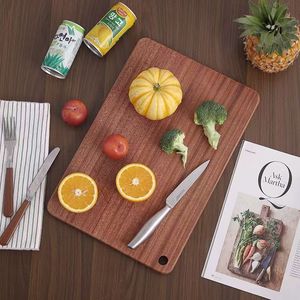 Tabla de Cortar de Madera Maciza Rectangular Antideslizante, Tabla de Picar para Cocina, Superficie para Preparar Frutas y Alimentos para Bebés - Product Image 3