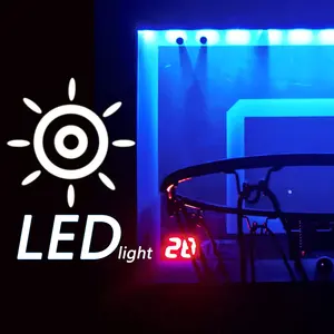 Indoor Portable Electronic Scoreboard Wall Mount LED Mini Basketball Hoop For Kids And Adults