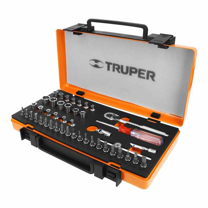 Truper JD-1/4x45m Set di utensili da meccanico 45 pezzi utensili manuali ed elettrici per uso domestico
