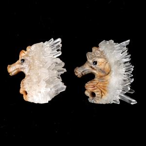 Venta al por mayor de cristales tallados de alta calidad con forma de caballito de mar, naturales, curativos, de 4-5 cm, tendencia de moda, coleccionables, arte, decoración del hogar, seguros. - Product Image 4