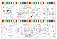 Vente en gros de peintures à l'aquarelle pour enfants de la maternelle Peinture à la main avec peinture à la gouache Papier à colorier