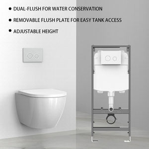 Personalización Venta caliente Baño Inodoro colgado en la pared Oculto en el tanque de la pared <span class=keywords><strong>Cisterna</strong></span> de inodoro oculto de plástico - Product Image 4