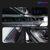2PCS AKD Phares de voiture pour VW Touareg 2011-2014 avec DRL, clignotants, feux de route et lentille de projecteur Angel Eye