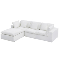 Modernes Wohnzimmer Wohnzimmer Sofa Set Möbel Weiß 35D Hoch dichtes Schaums ofa L-förmige Ecke Modulare Sofas Schnitts ofa