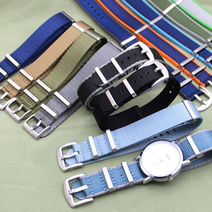 <span class=keywords><strong>Bracelet</strong></span> de montre en nylon tissé personnalisable en gros, sangle de montre en nylon réglable de type ceinture de sécurité, provenant de fabricants d'accessoires et de pièces de montre - Product Image 4