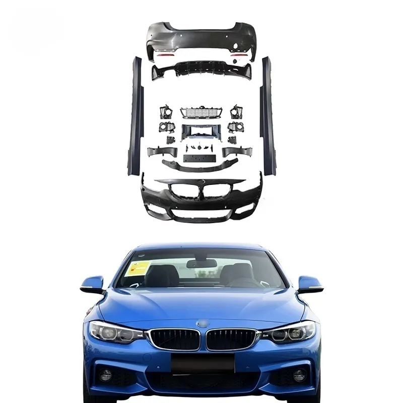 बीएमडब्ल्यू 4 सीरीज के लिए F32 कार बम्पर F32 F33 F36 फेसलिफ्ट एम-टेक बॉडी किट फ्रंट रियर कार बम्पर साइड स्कर्ट एम स्पोर्ट कार बम्पर