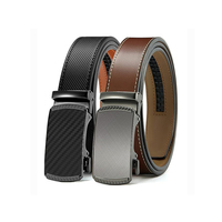 Ceinture en cuir à boucle réglable classique et tendance personnalisable de 35 mm, ensemble deux pièces pour homme, ceinture en cuir véritable pour homme