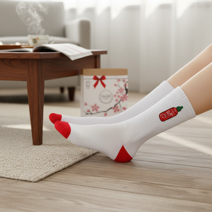 Disposable Japanese Style Embroidered Bows <b>Socks</b> Breathable Ankle-Length Custom Logo <b>Hot</b> Print for Spring One Fits All Bag - Product Image 3