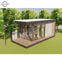 Chalet conteneur de luxe à 2 étages moderne personnalisé de 20 pieds 40 pieds Petite maison en acier léger Pack plat Services de villa Maison préfabriquée mobile