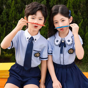 Uniforme escolar de verano de alta calidad, conjunto de manga corta para La Academia británica para niños, se acepta personalizado - Product Image 1