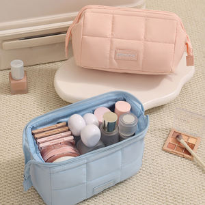 Custom Logo Portable Waterproof Polyester <b>Large</b> Capacity Zipper Closure Reusable Travel Cosmetic <b>Makeup</b> <b>Bag</b> for Women - Product Image 5