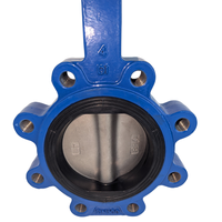 Válvula de Mariposa Económica de Acero Inoxidable Tipo Lug PN10/PN16 Estándar ANSE DIN BS DN100 DN150 con Sello de Goma/PTFE para Tratamiento de Agua
