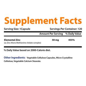 Nouveauté : Complément de zinc pour favoriser la santé de la peau chez les adultes, améliore l'élasticité de la peau, capsules de zinc, 120 capsules - Product Image 3