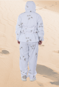 DFG1012 Ensemble de chasse en plein air personnalisé, tenue de camouflage blanche pour la neige, veste, pantalon, capuche, sacs à cordon, kit 3 pièces - Product Image 2