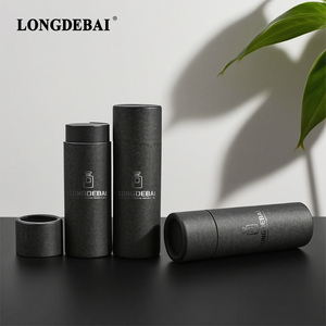 Eco Friendly Luxury Cylinder Kraft Paper Box with Custom Logo for Perfume and Cosmetic Gift Packaging Wholesale - Product Image 5